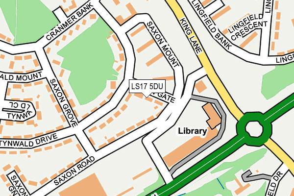 LS17 5DU map - OS OpenMap – Local (Ordnance Survey)