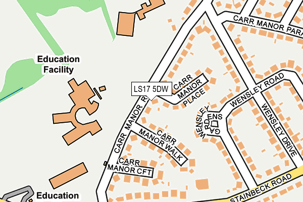 LS17 5DW map - OS OpenMap – Local (Ordnance Survey)
