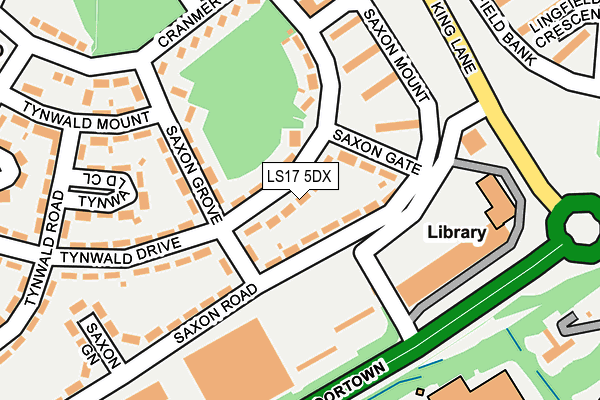 LS17 5DX map - OS OpenMap – Local (Ordnance Survey)