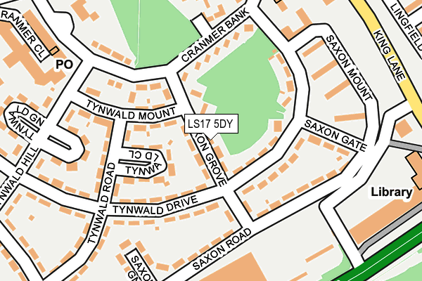 LS17 5DY map - OS OpenMap – Local (Ordnance Survey)