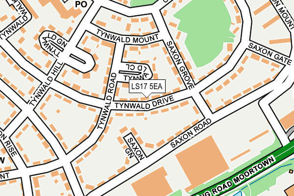LS17 5EA map - OS OpenMap – Local (Ordnance Survey)