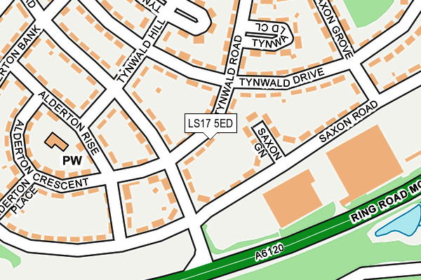 LS17 5ED map - OS OpenMap – Local (Ordnance Survey)