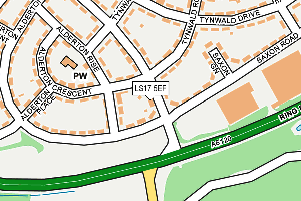 LS17 5EF map - OS OpenMap – Local (Ordnance Survey)