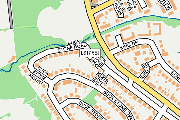 LS17 5EJ map - OS OpenMap – Local (Ordnance Survey)