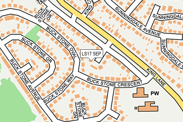 LS17 5EP map - OS OpenMap – Local (Ordnance Survey)