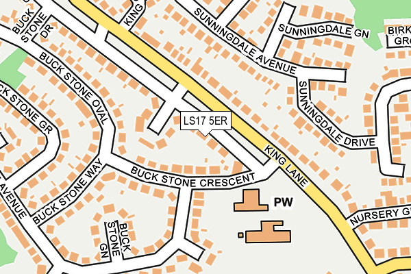 LS17 5ER map - OS OpenMap – Local (Ordnance Survey)