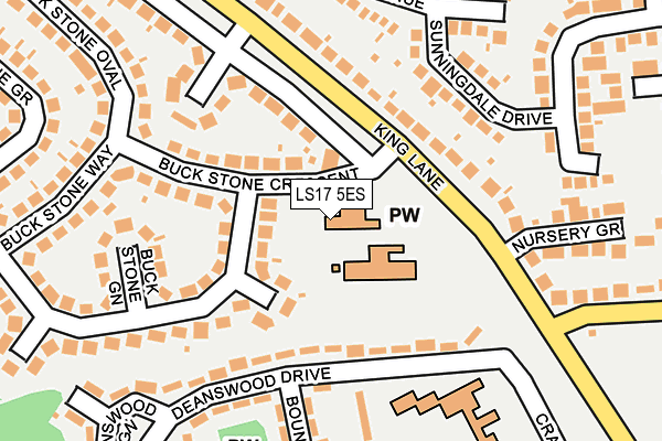 LS17 5ES map - OS OpenMap – Local (Ordnance Survey)
