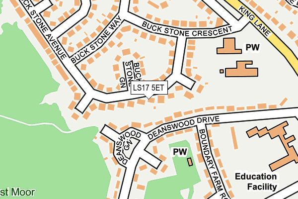 LS17 5ET map - OS OpenMap – Local (Ordnance Survey)