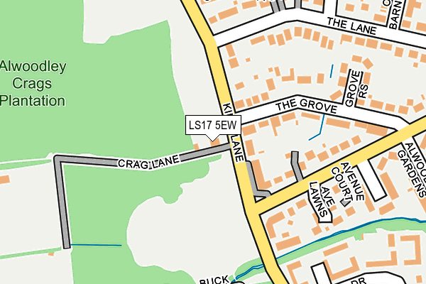 LS17 5EW map - OS OpenMap – Local (Ordnance Survey)