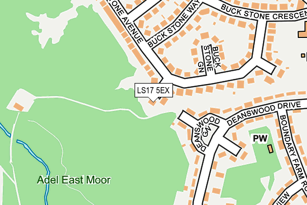 LS17 5EX map - OS OpenMap – Local (Ordnance Survey)