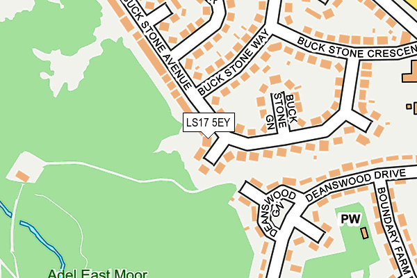 LS17 5EY map - OS OpenMap – Local (Ordnance Survey)