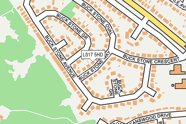 LS17 5HD map - OS OpenMap – Local (Ordnance Survey)