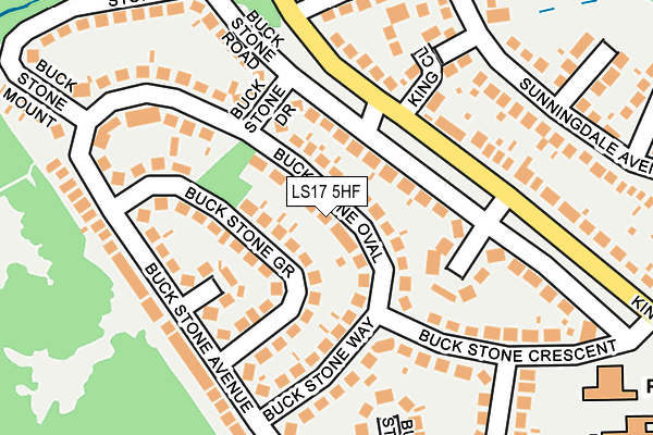 LS17 5HF map - OS OpenMap – Local (Ordnance Survey)