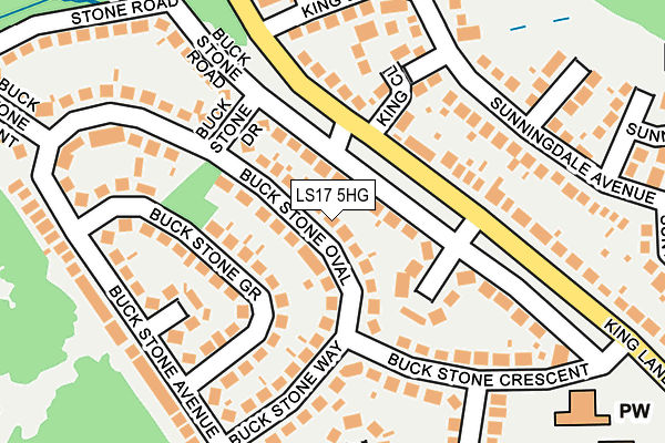 LS17 5HG map - OS OpenMap – Local (Ordnance Survey)