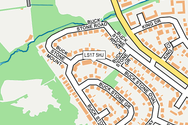 LS17 5HJ map - OS OpenMap – Local (Ordnance Survey)