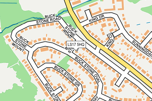 LS17 5HQ map - OS OpenMap – Local (Ordnance Survey)