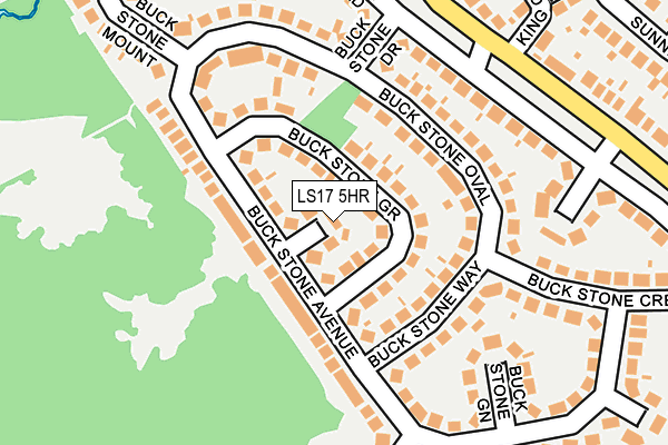 LS17 5HR map - OS OpenMap – Local (Ordnance Survey)