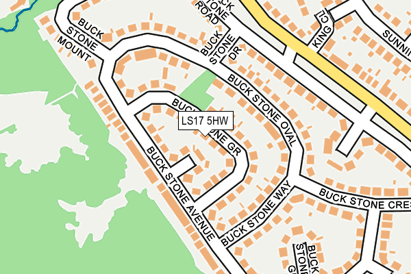LS17 5HW map - OS OpenMap – Local (Ordnance Survey)