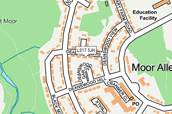 LS17 5JH map - OS OpenMap – Local (Ordnance Survey)