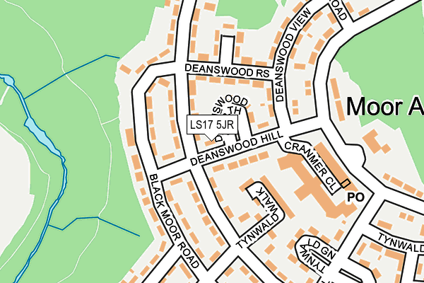 LS17 5JR map - OS OpenMap – Local (Ordnance Survey)