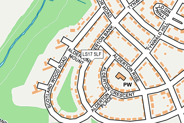 LS17 5LF map - OS OpenMap – Local (Ordnance Survey)