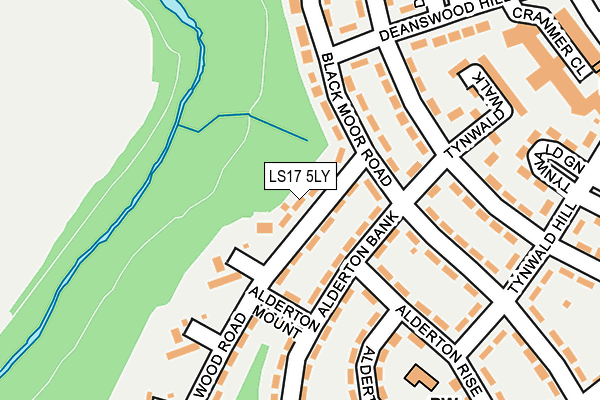 LS17 5LY map - OS OpenMap – Local (Ordnance Survey)