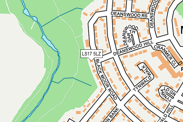 LS17 5LZ map - OS OpenMap – Local (Ordnance Survey)