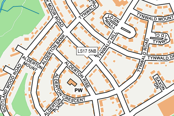 LS17 5NB map - OS OpenMap – Local (Ordnance Survey)