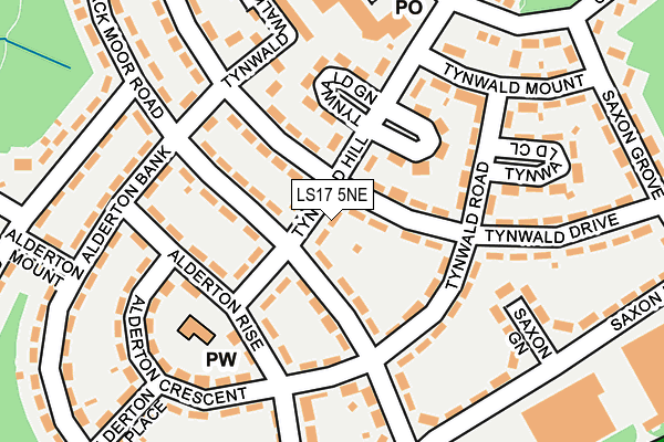 LS17 5NE map - OS OpenMap – Local (Ordnance Survey)