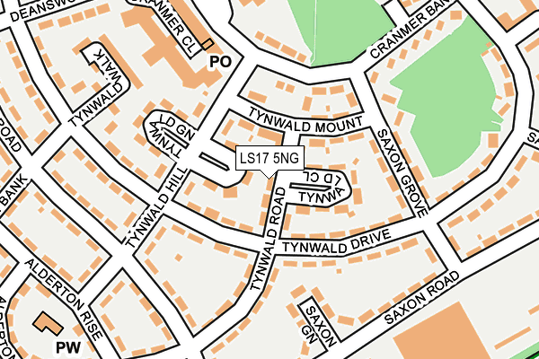 LS17 5NG map - OS OpenMap – Local (Ordnance Survey)