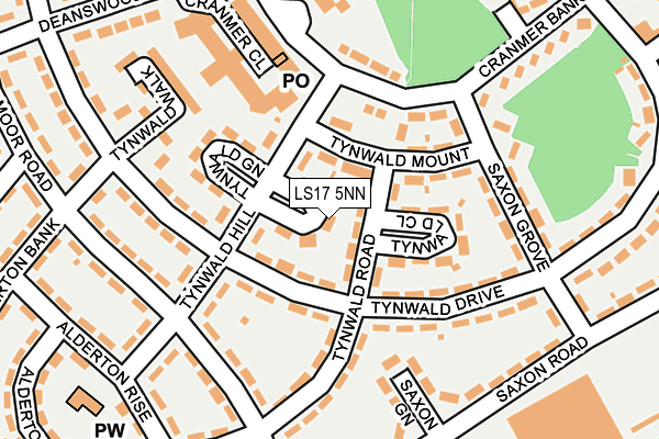 LS17 5NN map - OS OpenMap – Local (Ordnance Survey)