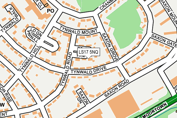 LS17 5NQ map - OS OpenMap – Local (Ordnance Survey)