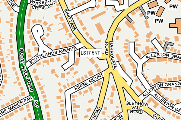 LS17 5NT map - OS OpenMap – Local (Ordnance Survey)