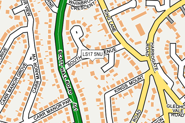 LS17 5NU map - OS OpenMap – Local (Ordnance Survey)