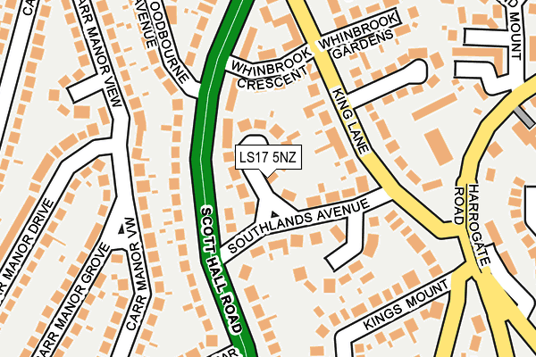 LS17 5NZ map - OS OpenMap – Local (Ordnance Survey)