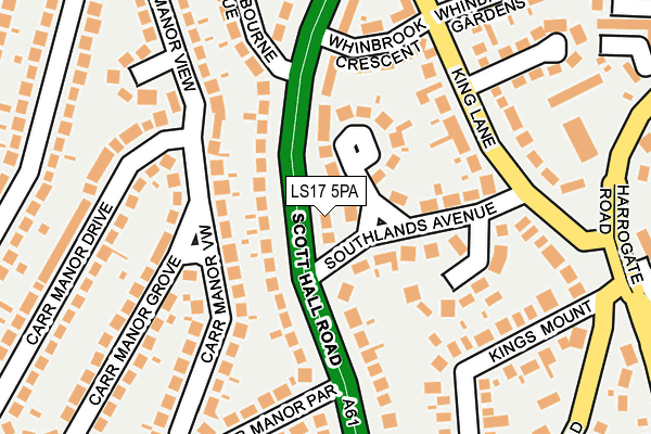 LS17 5PA map - OS OpenMap – Local (Ordnance Survey)