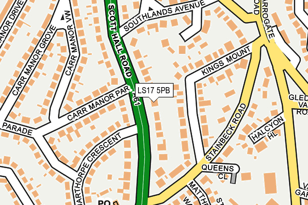 LS17 5PB map - OS OpenMap – Local (Ordnance Survey)