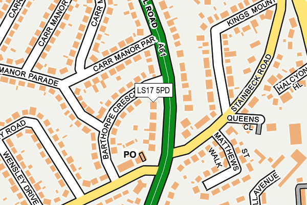 LS17 5PD map - OS OpenMap – Local (Ordnance Survey)