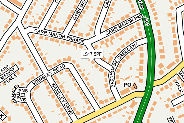LS17 5PF map - OS OpenMap – Local (Ordnance Survey)