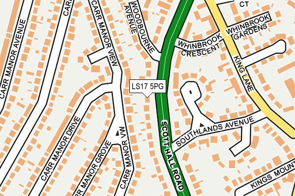 LS17 5PG map - OS OpenMap – Local (Ordnance Survey)