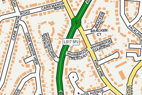 LS17 5PJ map - OS OpenMap – Local (Ordnance Survey)
