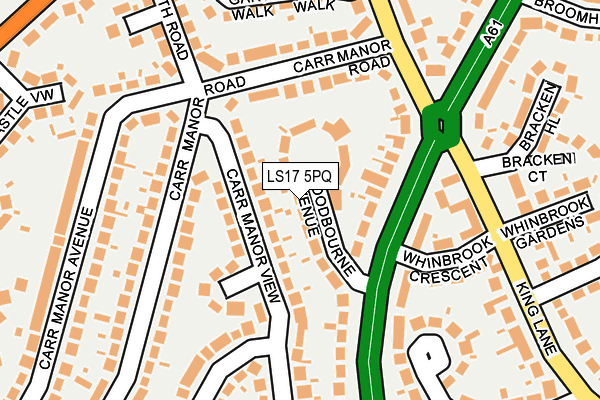 LS17 5PQ map - OS OpenMap – Local (Ordnance Survey)