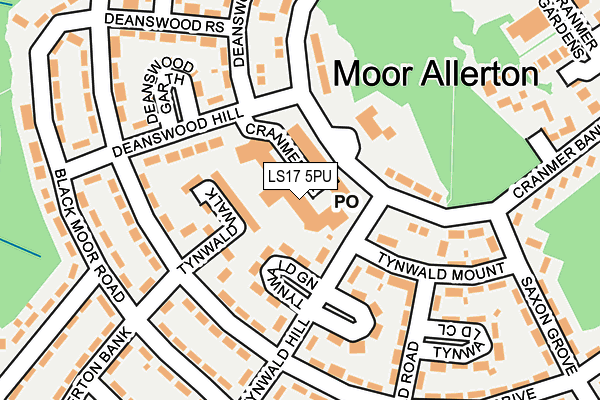 LS17 5PU map - OS OpenMap – Local (Ordnance Survey)