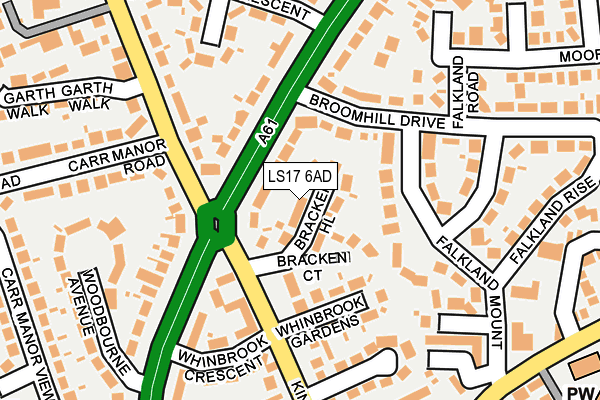 LS17 6AD map - OS OpenMap – Local (Ordnance Survey)