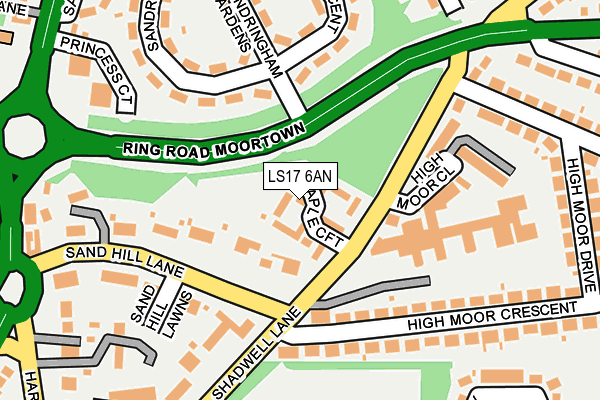 LS17 6AN map - OS OpenMap – Local (Ordnance Survey)