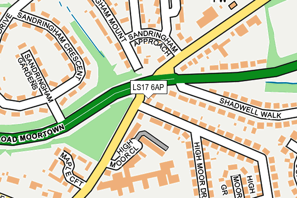 LS17 6AP map - OS OpenMap – Local (Ordnance Survey)
