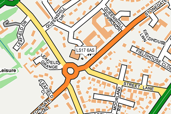 LS17 6AS map - OS OpenMap – Local (Ordnance Survey)