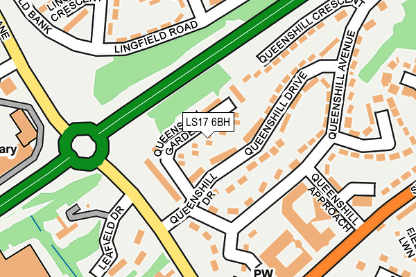 LS17 6BH map - OS OpenMap – Local (Ordnance Survey)