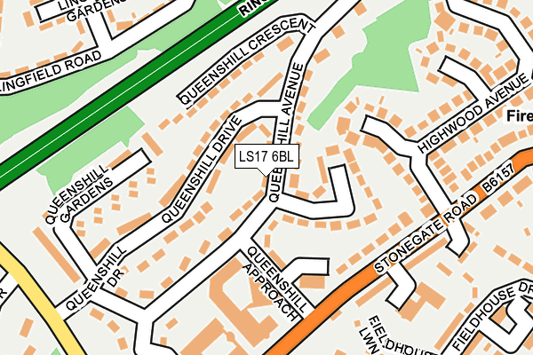 LS17 6BL map - OS OpenMap – Local (Ordnance Survey)