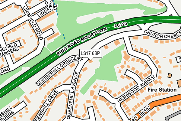 LS17 6BP map - OS OpenMap – Local (Ordnance Survey)